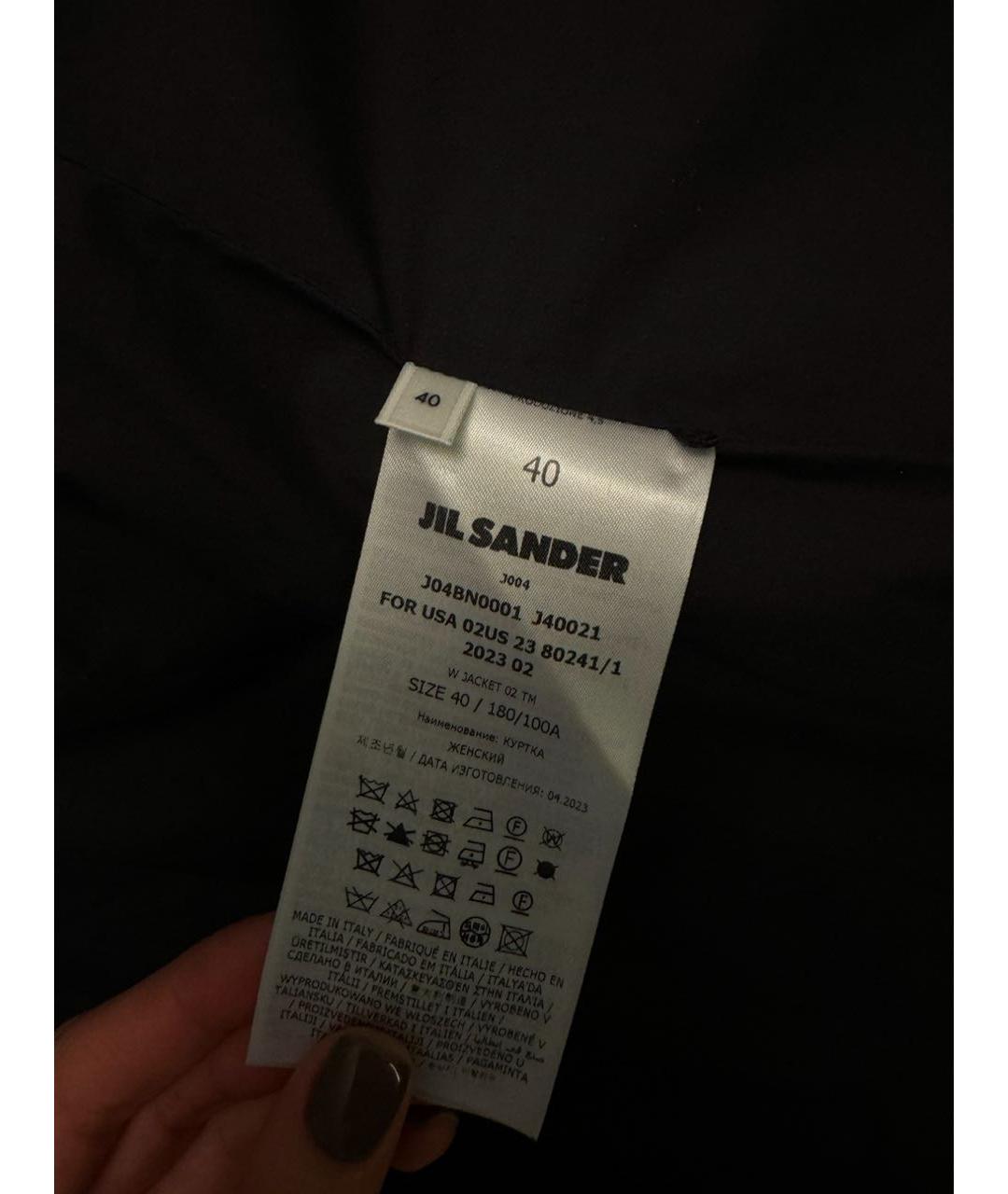 JIL SANDER Черный полиэстеровый жакет/пиджак, фото 6