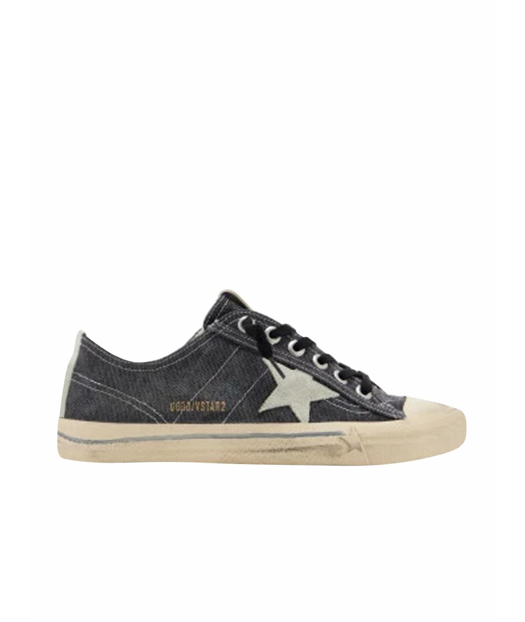 GOLDEN GOOSE DELUXE BRAND Черные текстильные кеды, фото 1