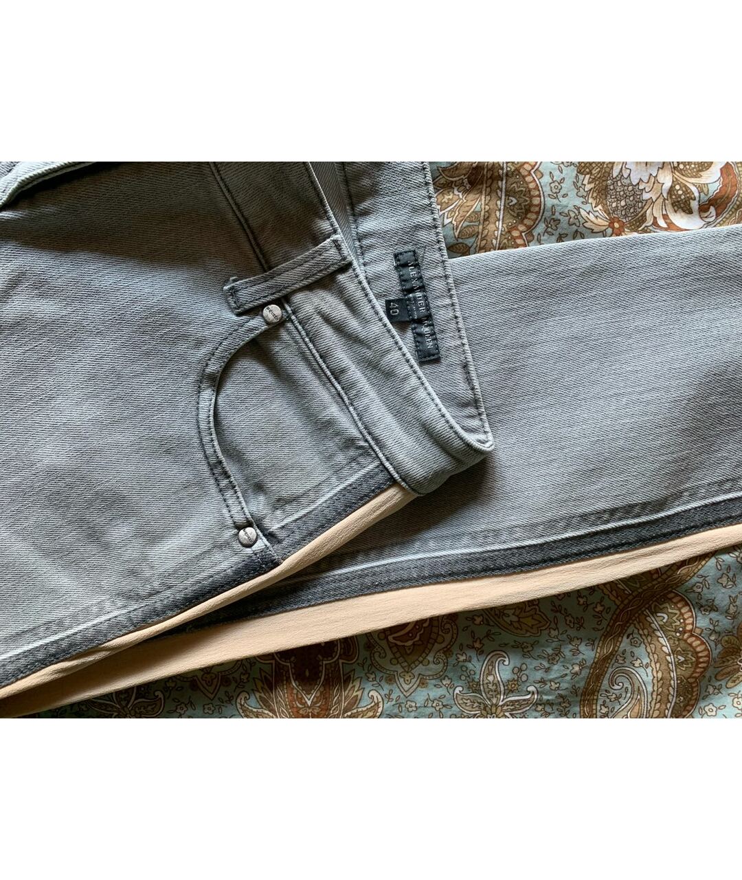 ALEXANDER MCQUEEN Голубые хлопко-эластановые джинсы слим, фото 4
