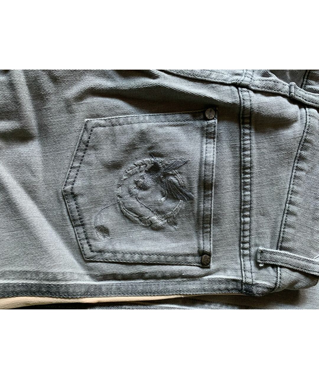 ALEXANDER MCQUEEN Голубые хлопко-эластановые джинсы слим, фото 3