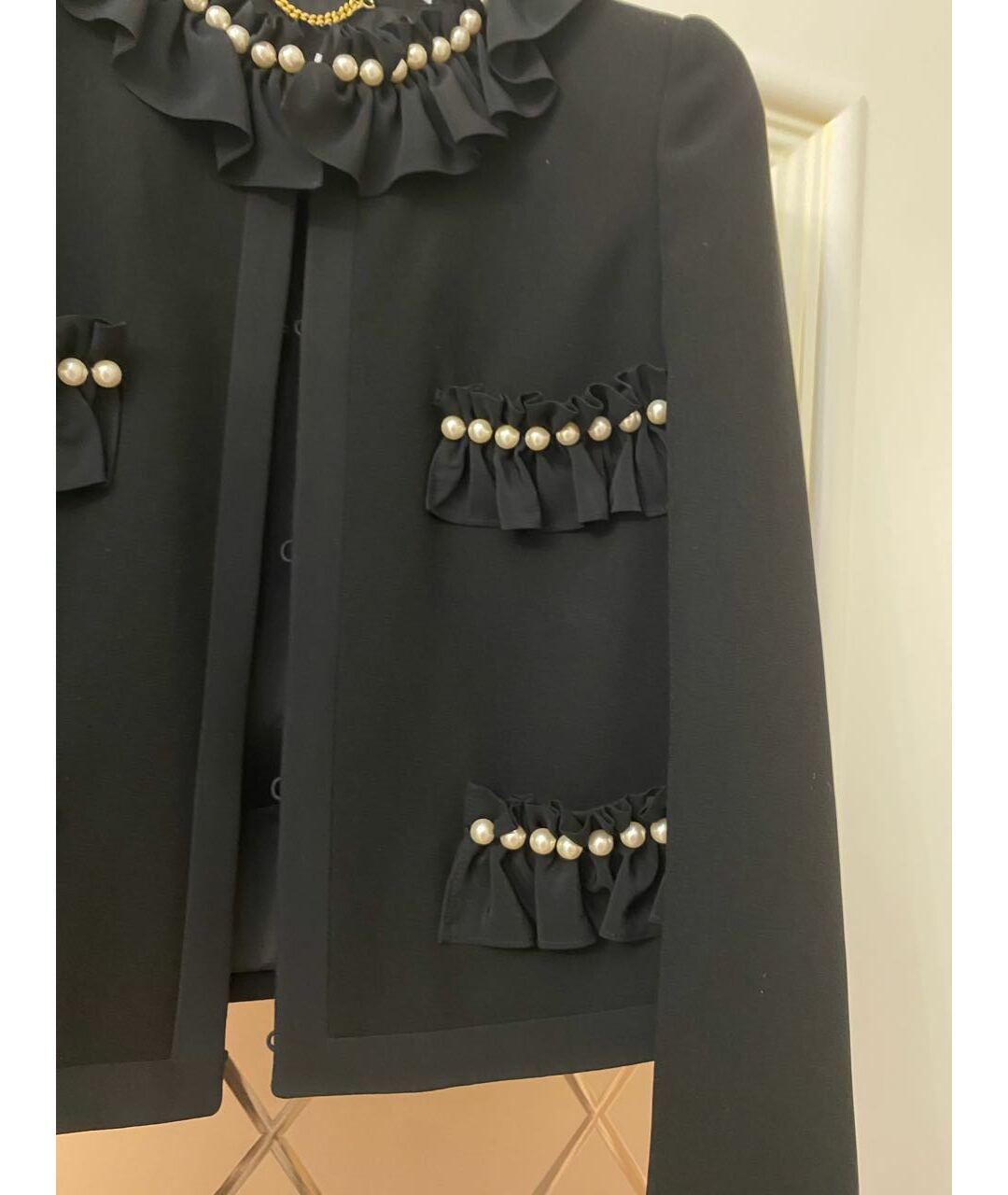 MOSCHINO Черный полиэстеровый жакет/пиджак, фото 4