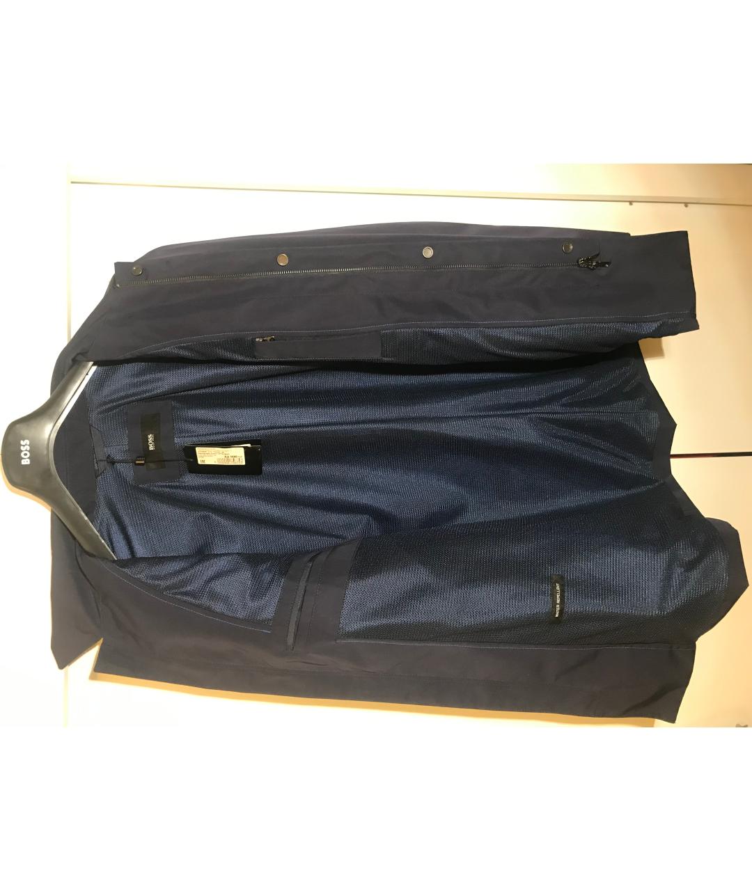 HUGO BOSS Темно-синяя полиэстеровая куртка, фото 8