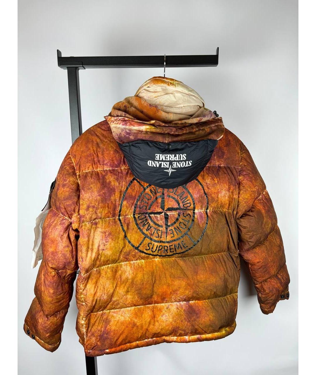 STONE ISLAND Оранжевый пуховик, фото 2