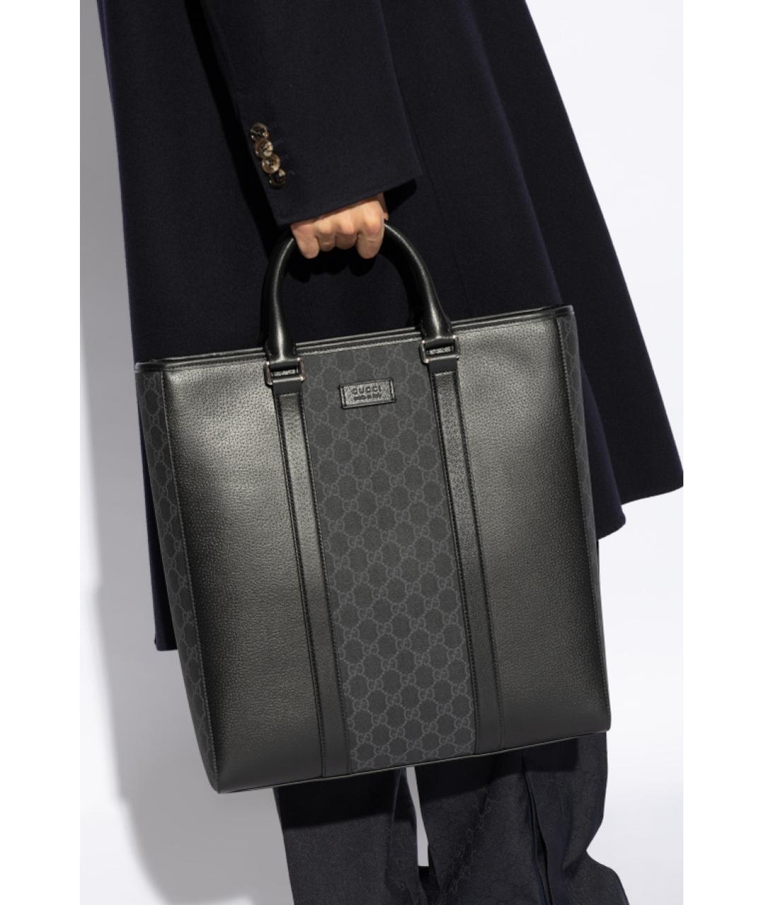 GUCCI Черная сумка тоут, фото 2