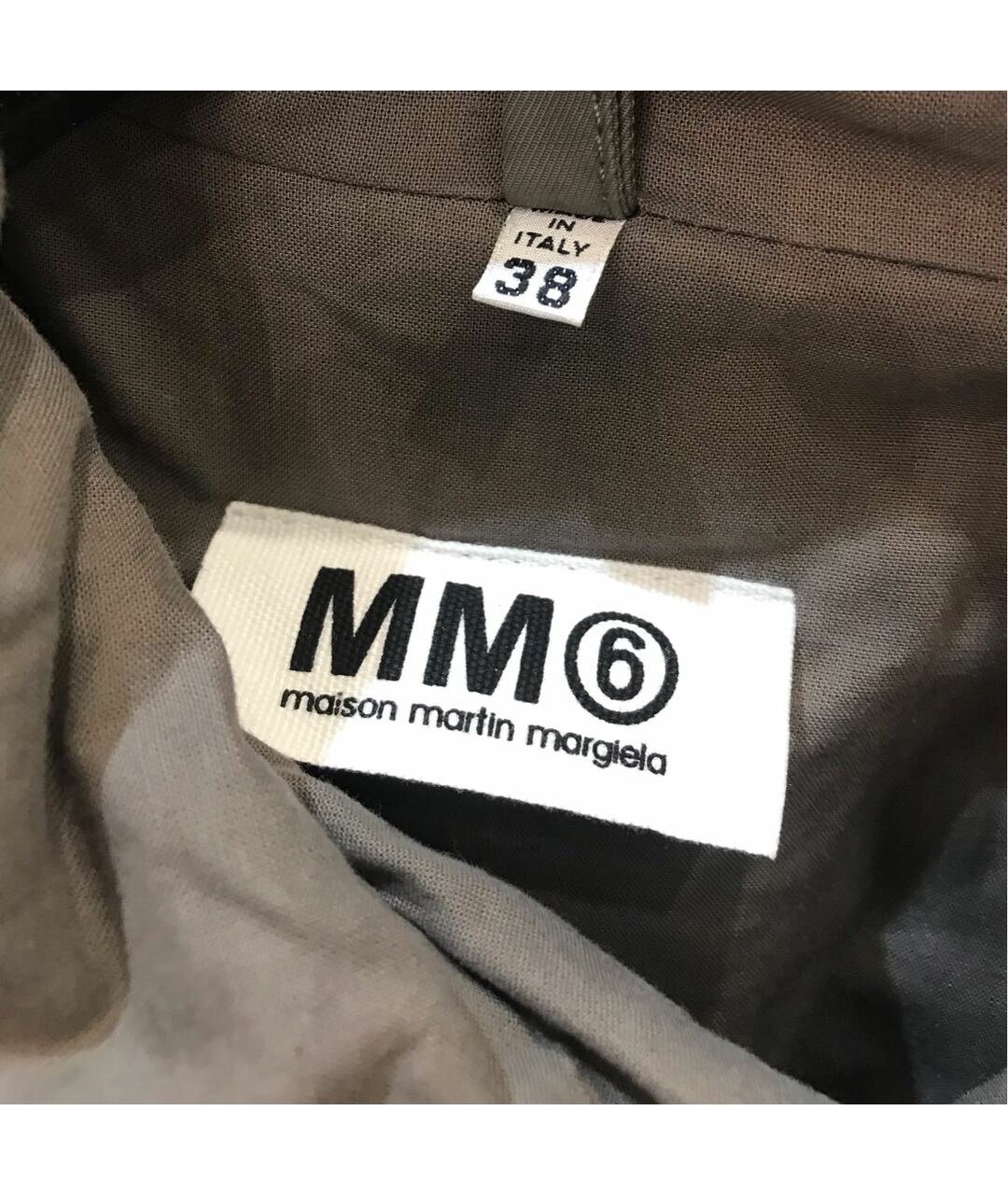 MM6 MAISON MARGIELA Хаки полиэстеровое пальто, фото 3