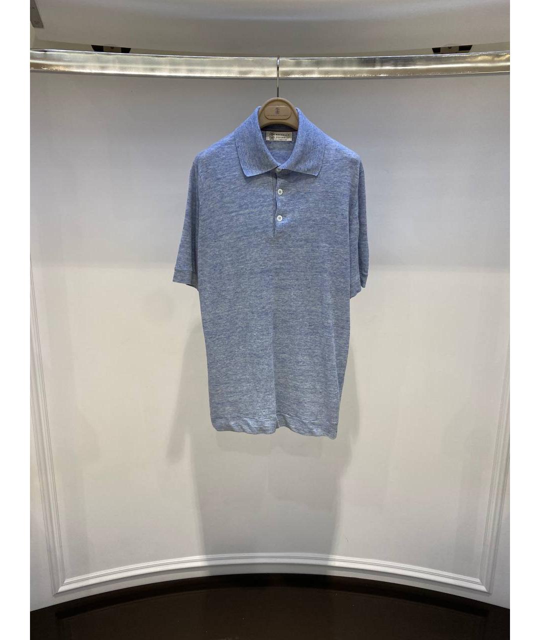 BRUNELLO CUCINELLI Серое поло с коротким рукавом, фото 3