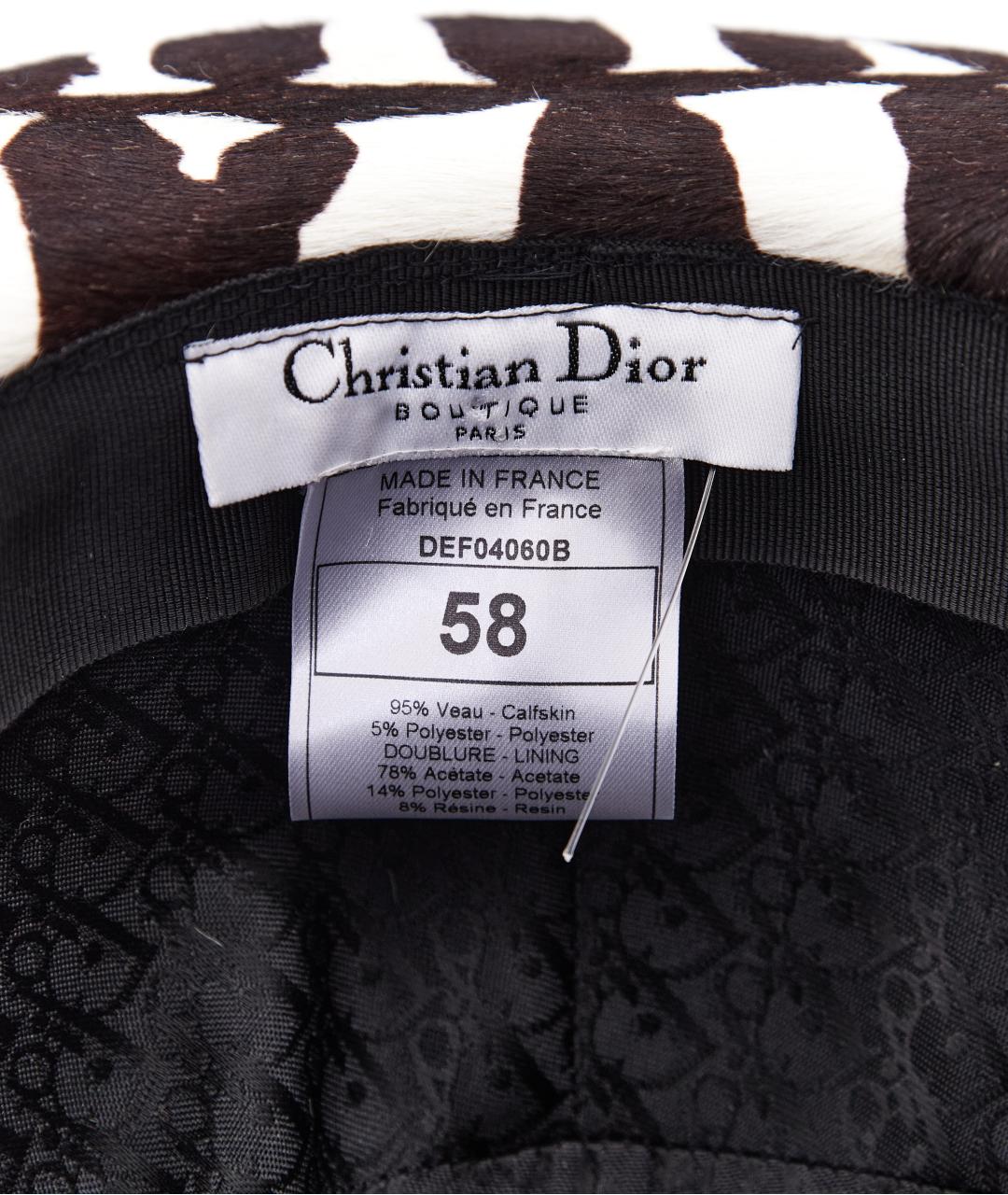 CHRISTIAN DIOR Белая кожаная шляпа, фото 4