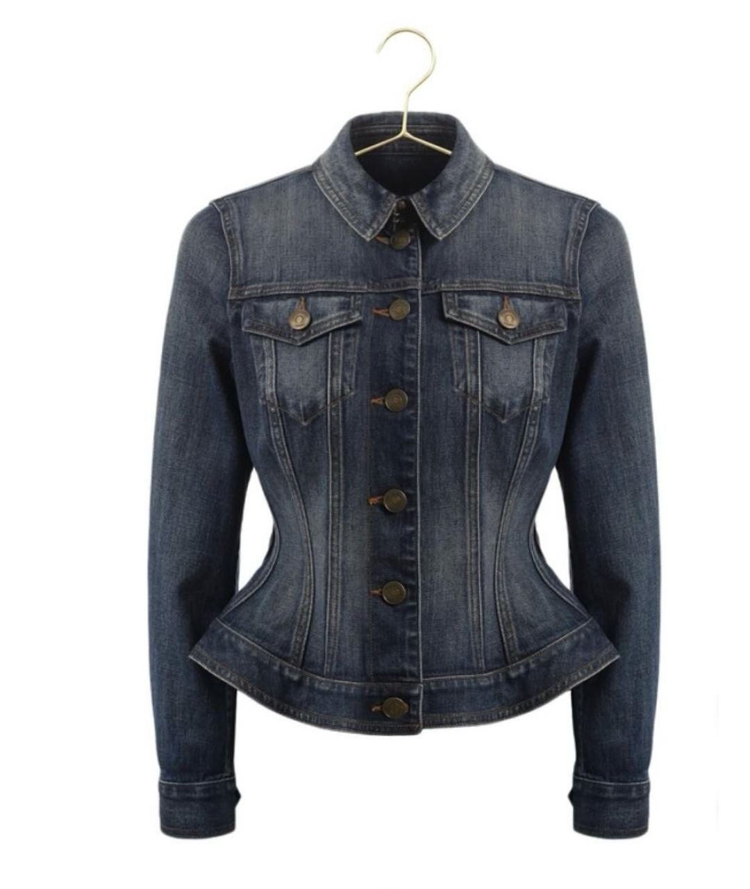 BURBERRY Синяя деним куртка, фото 5