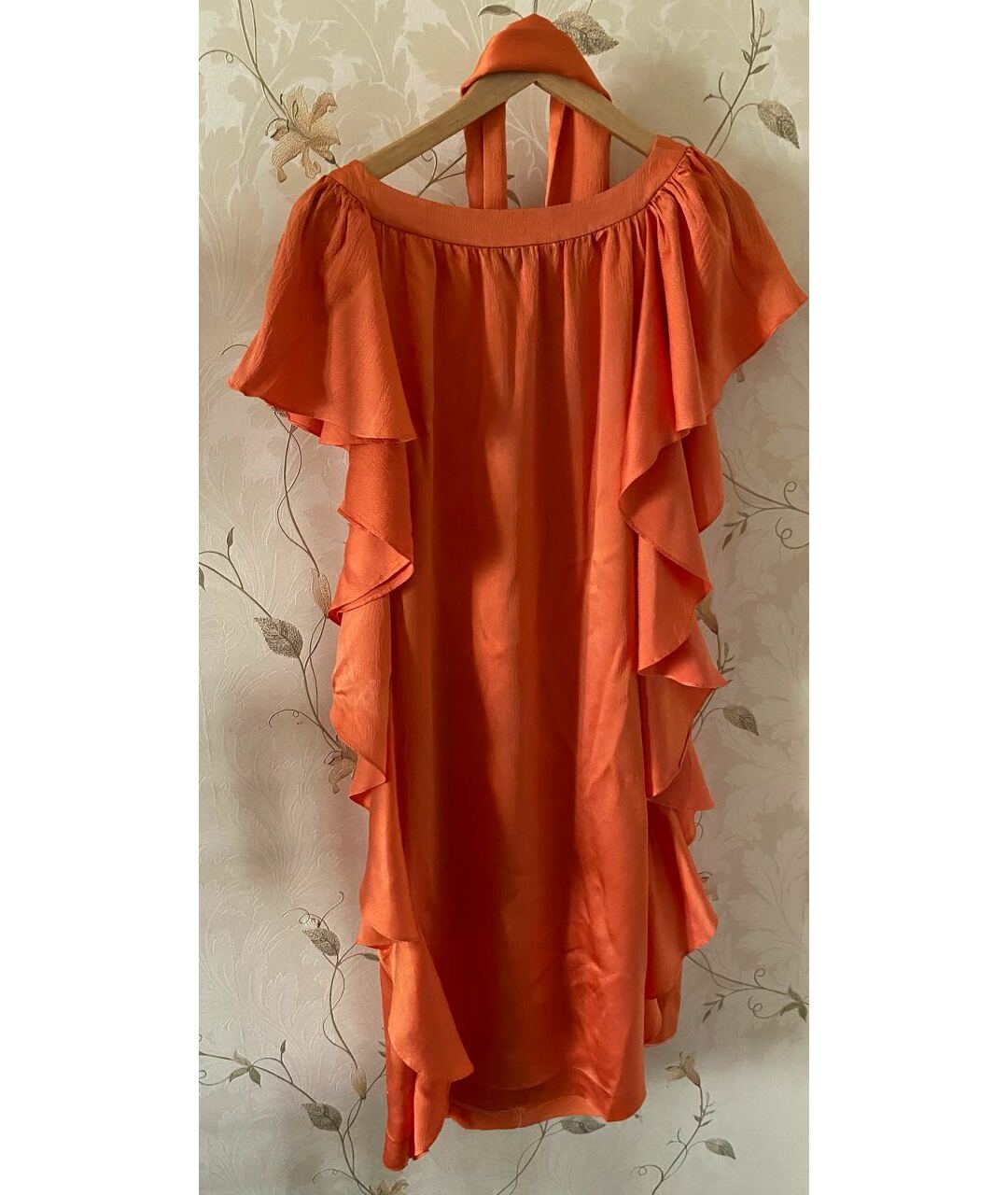 ESCADA Оранжевое шелковое платье, фото 2