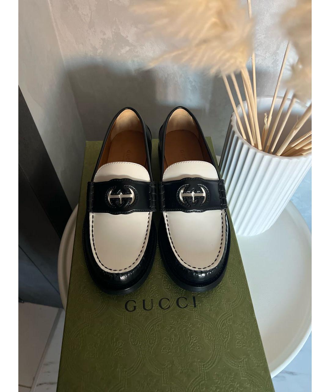 GUCCI Черные кожаные лоферы, фото 2