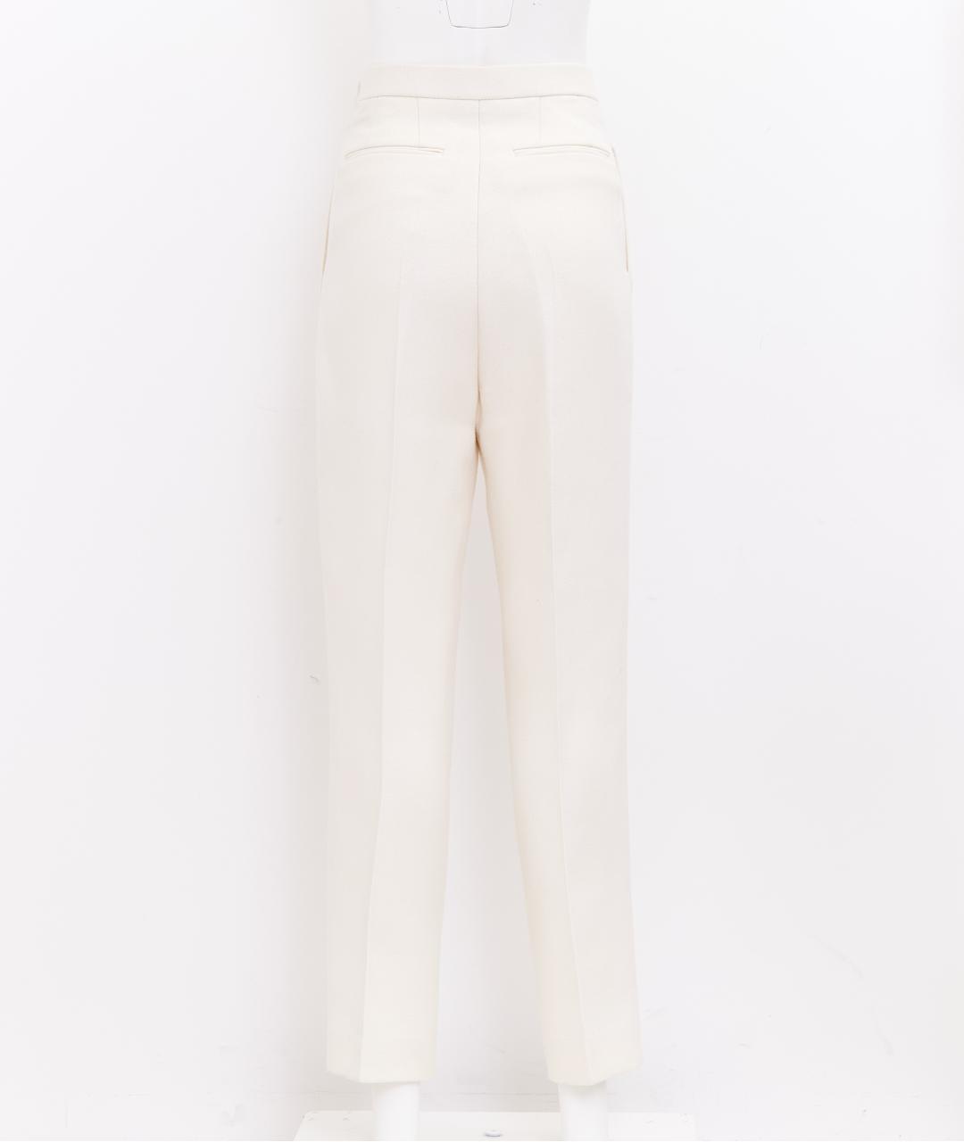 CELINE Бежевые вискозные прямые брюки, фото 2