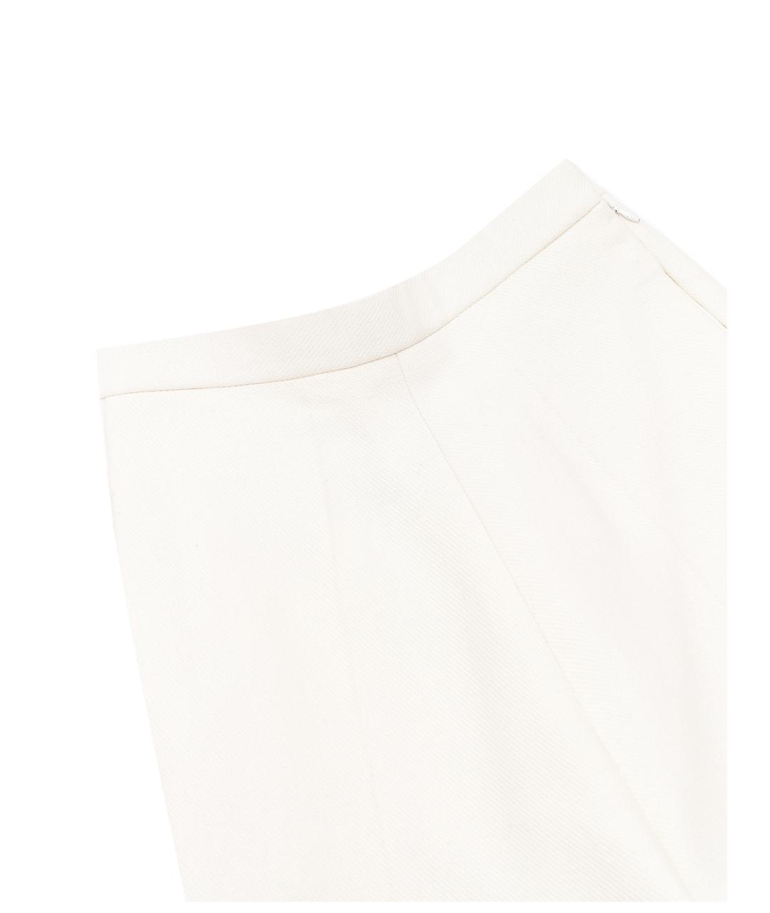 CELINE Бежевые вискозные прямые брюки, фото 9