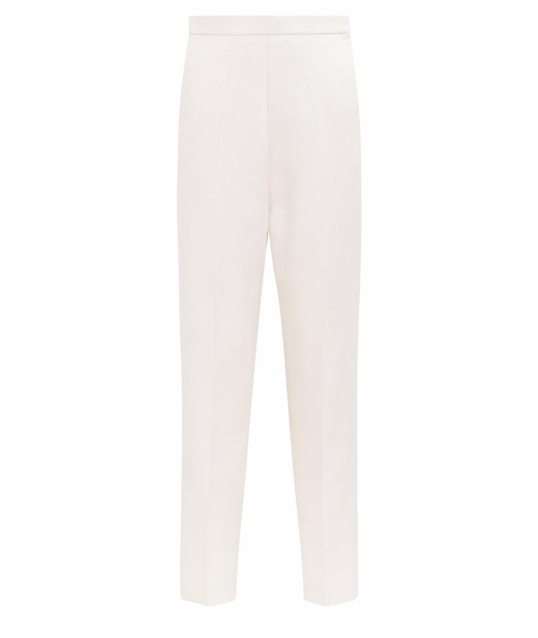 CELINE Бежевые вискозные прямые брюки, фото 7