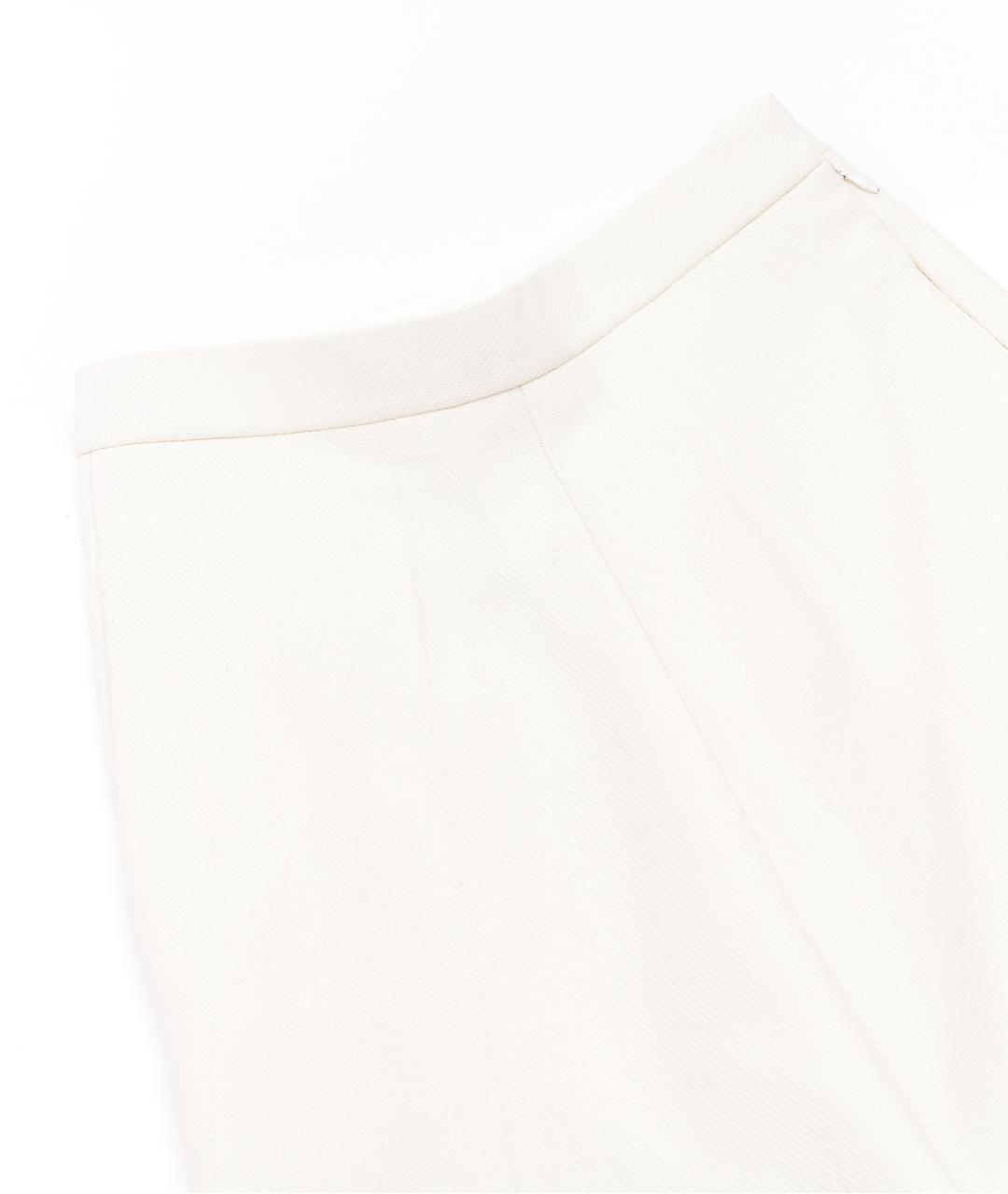 CELINE Бежевые вискозные прямые брюки, фото 3