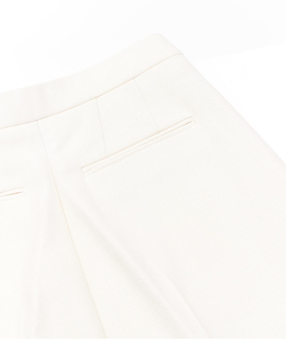 CELINE Бежевые вискозные прямые брюки, фото 4