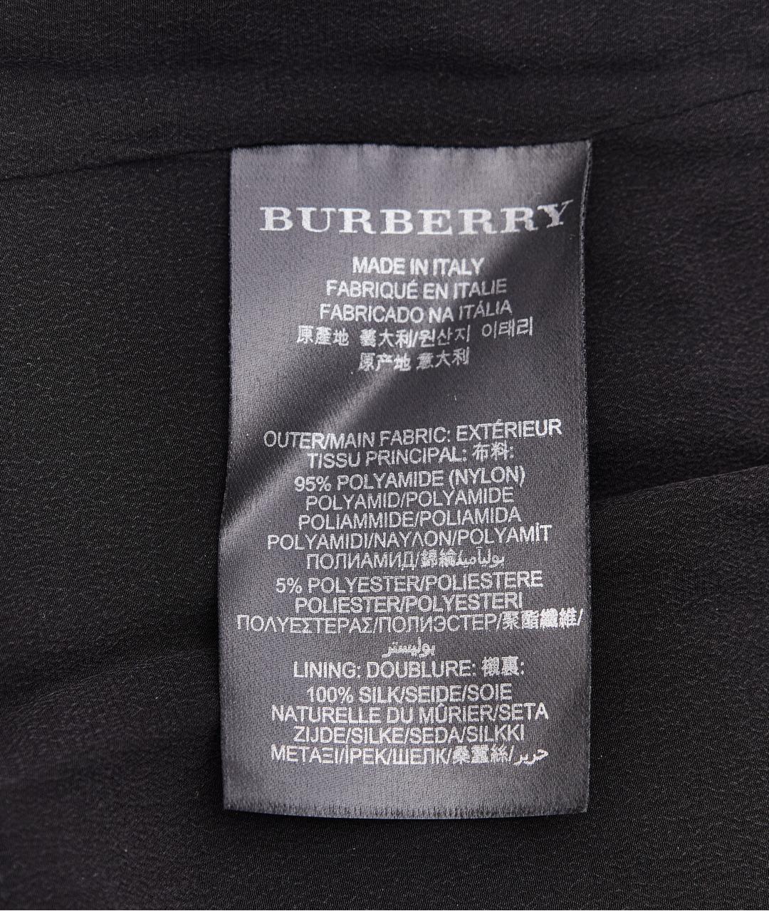 BURBERRY Черная полиамидовая юбка мини, фото 6