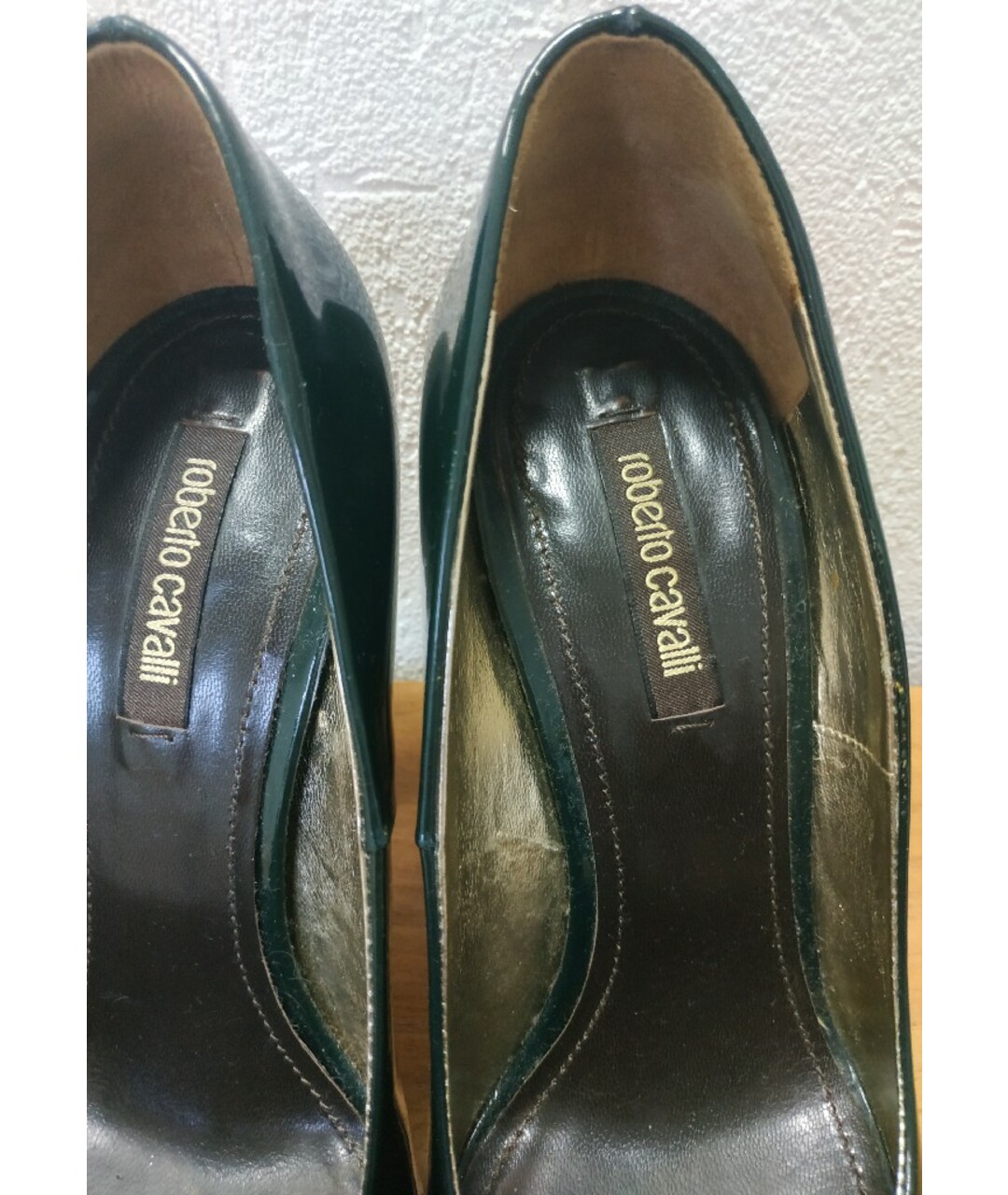 ROBERTO CAVALLI Зеленые туфли из лакированной кожи, фото 3
