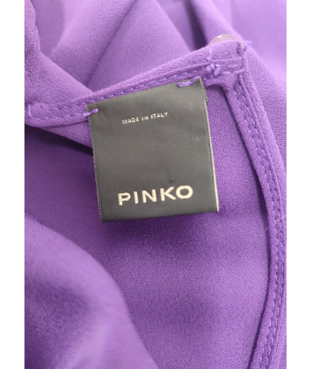 PINKO Фиолетовое полиэстеровое повседневное платье, фото 8