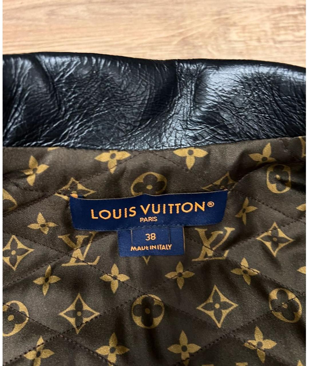 LOUIS VUITTON Черный кожаный жилет, фото 5