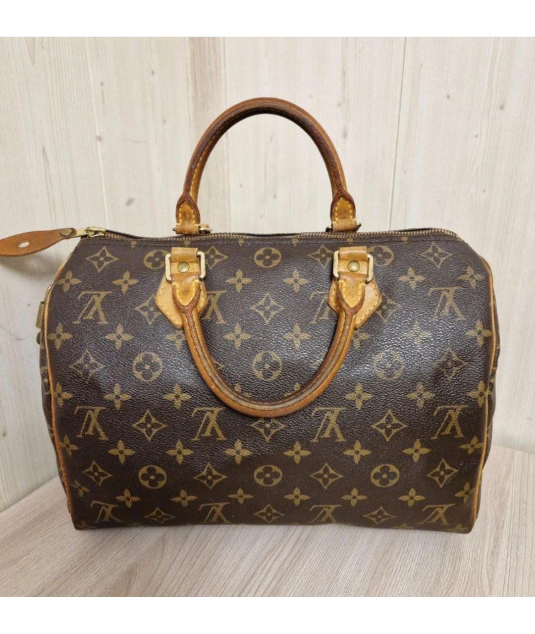 LOUIS VUITTON Коричневая сумка с короткими ручками, фото 3