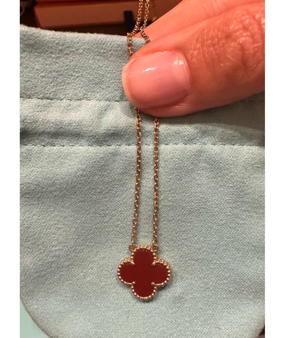 VAN CLEEF & ARPELS Красная подвеска из желтого золота, фото 5