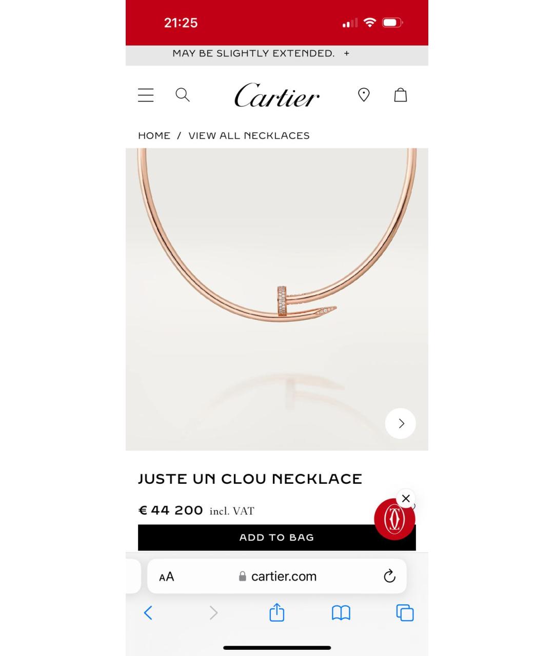 CARTIER Розовое колье из розового золота, фото 3
