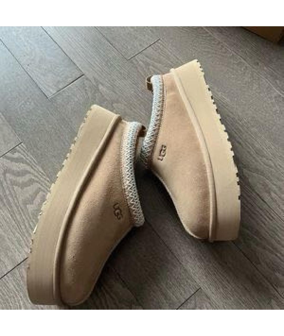 UGG AUSTRALIA Бежевые замшевые мюли, фото 6