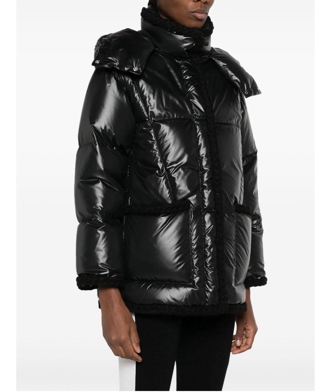 MONCLER Черный пуховик, фото 6