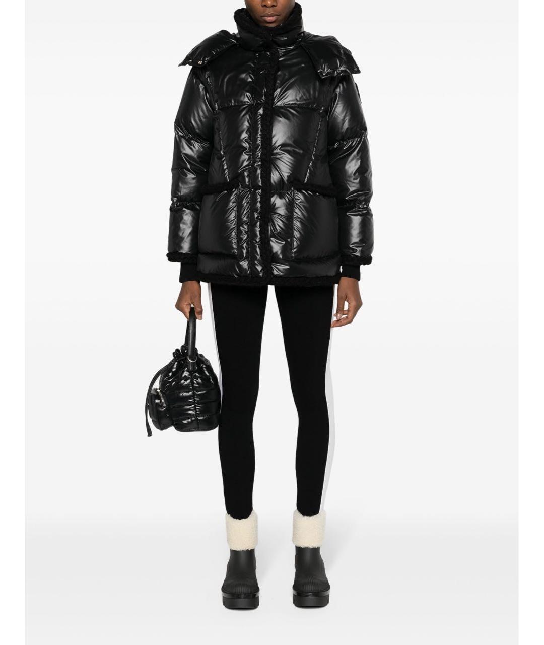 MONCLER Черный пуховик, фото 4