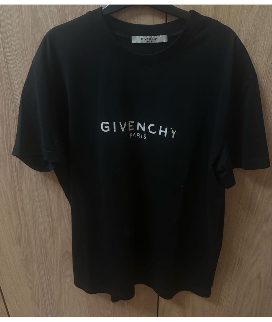 GIVENCHY Черная хлопко-эластановая футболка, фото 6