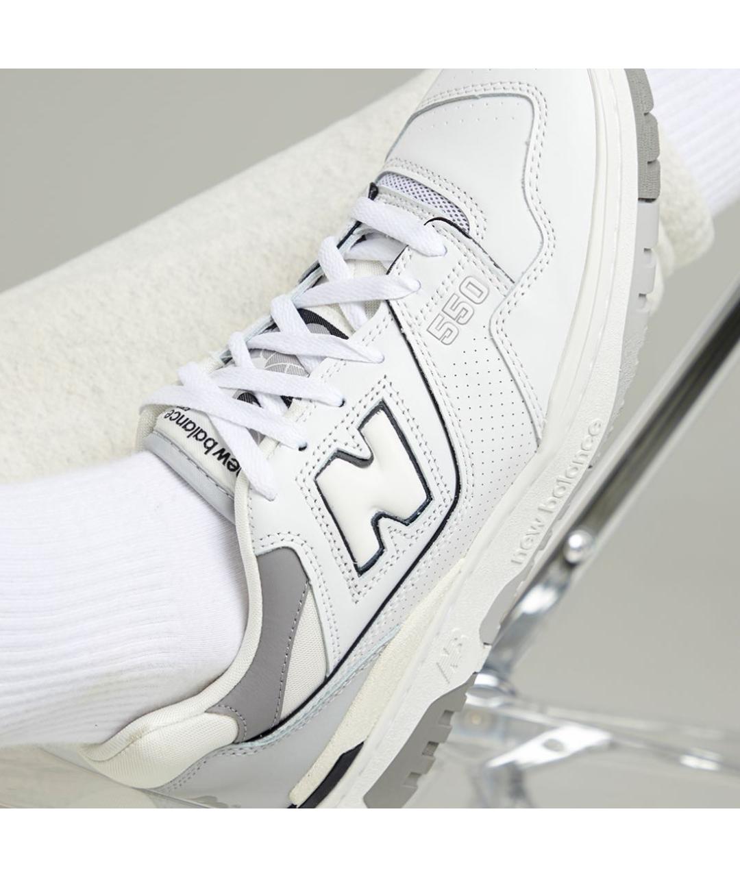 NEW BALANCE Белые кожаные кроссовки, фото 7