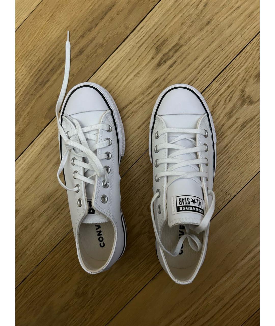 CONVERSE Белые кожаные кеды, фото 2