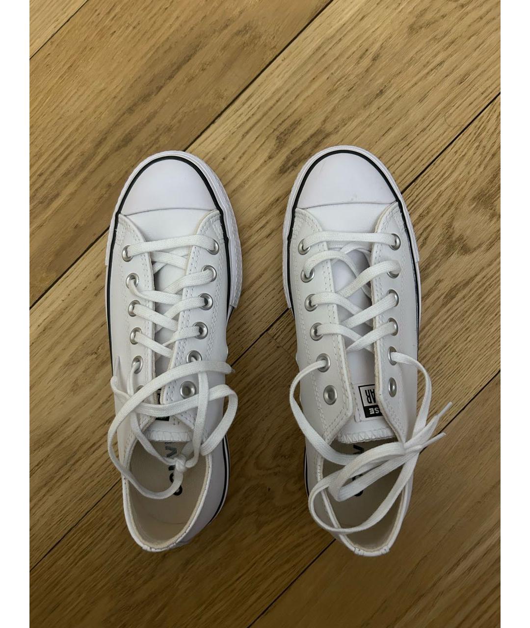 CONVERSE Белые кожаные кеды, фото 7