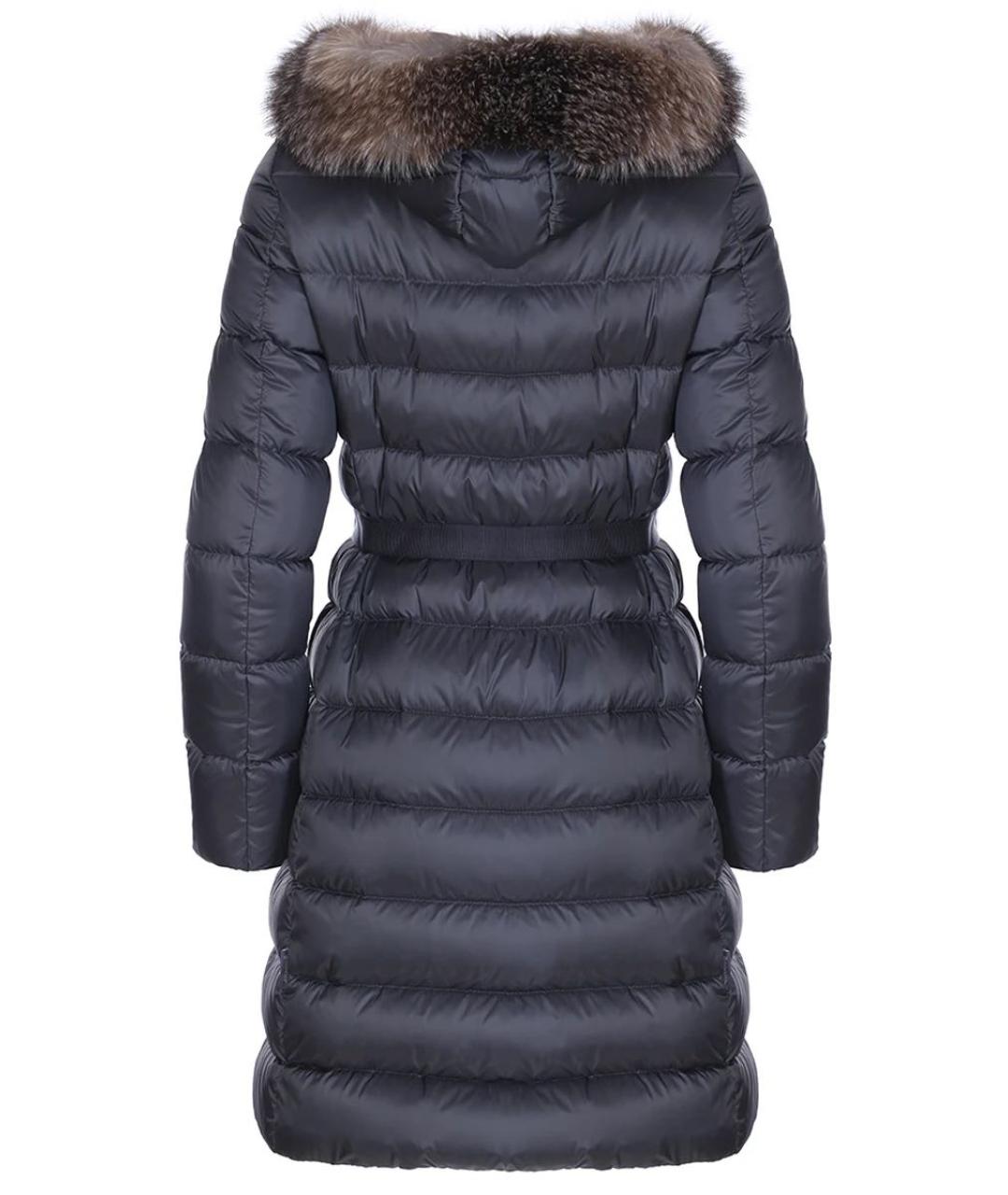 MONCLER Антрацитовый полиэстеровый пуховик, фото 2