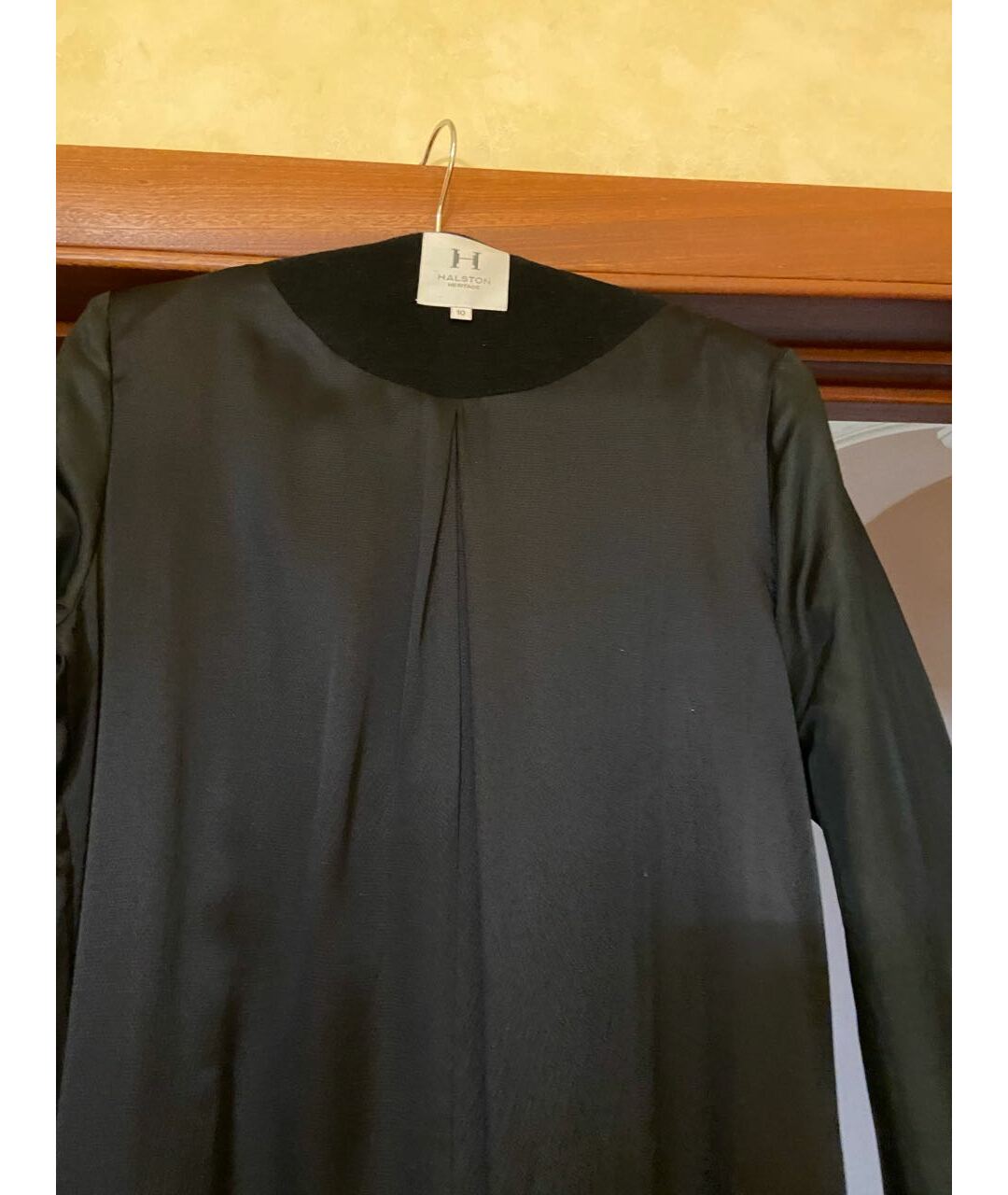 HALSTON HERITAGE Черное ацетатное пальто, фото 7