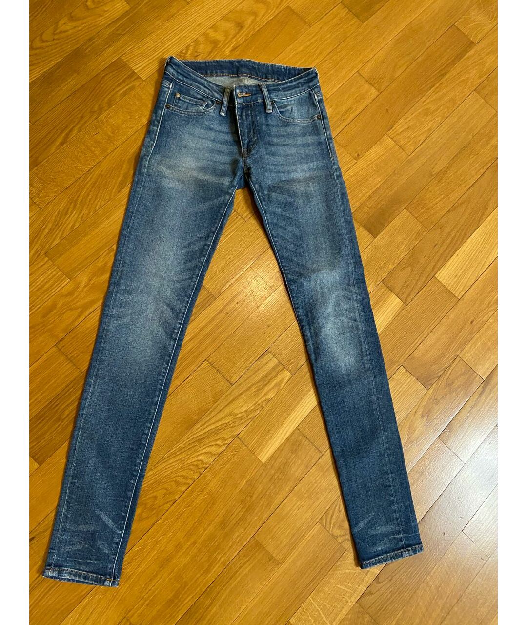 RALPH LAUREN DENIM & SUPPLY Синие хлопковые джинсы слим, фото 5