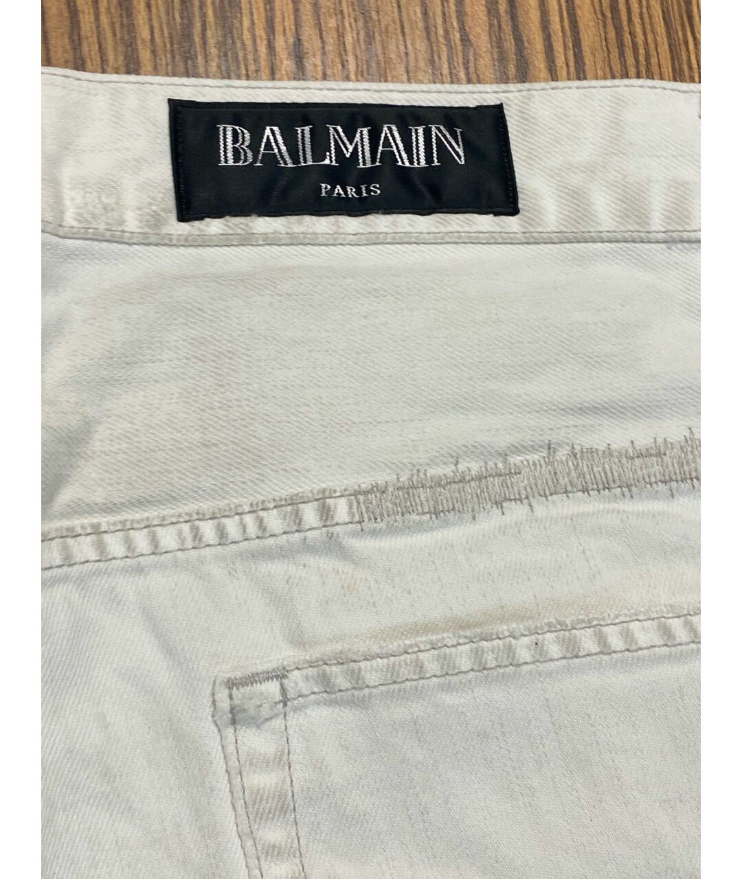 BALMAIN Белые хлопковые джинсы, фото 7