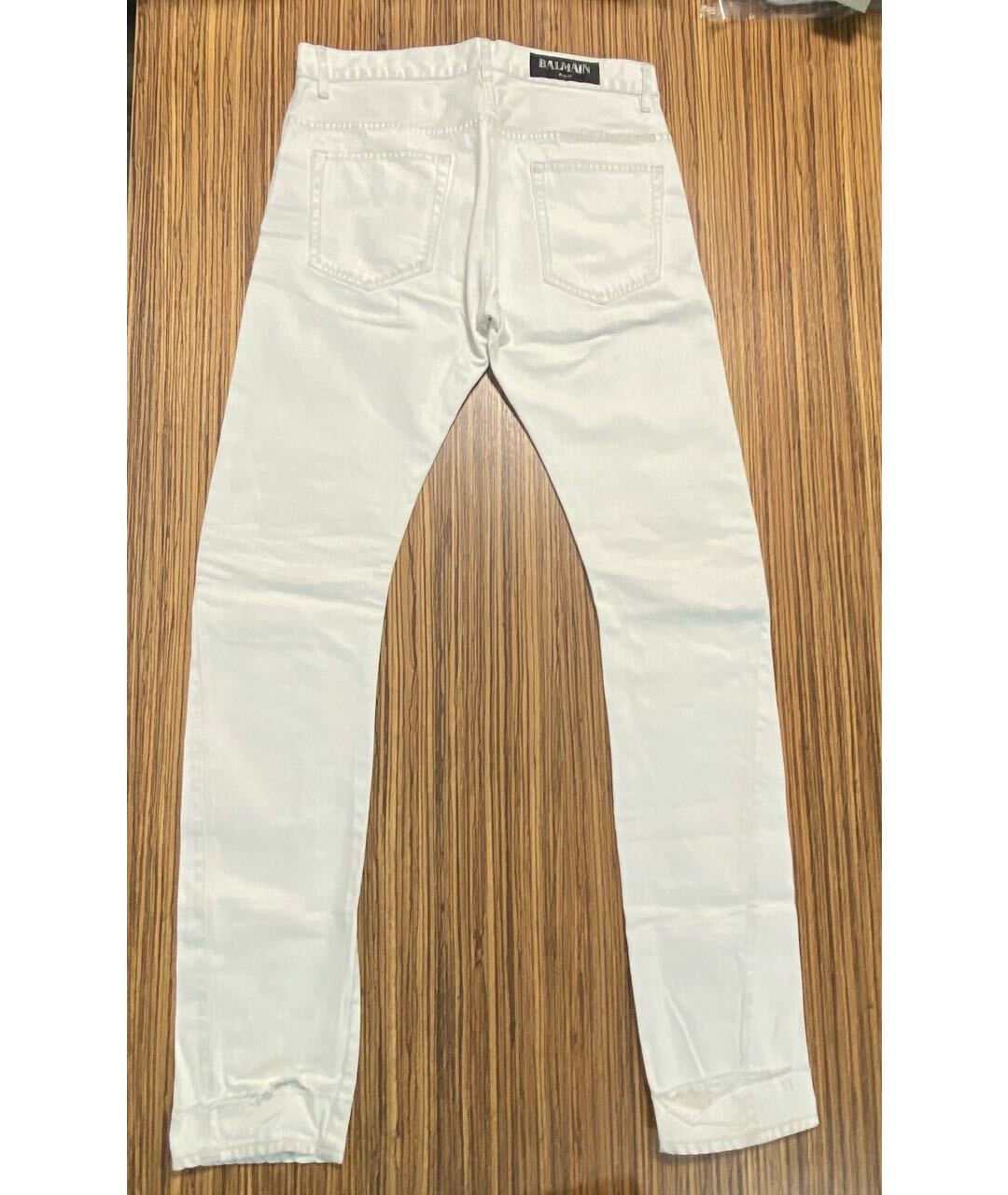 BALMAIN Белые хлопковые джинсы, фото 2