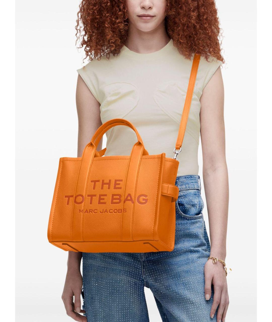 MARC JACOBS Оранжевая кожаная сумка тоут, фото 2