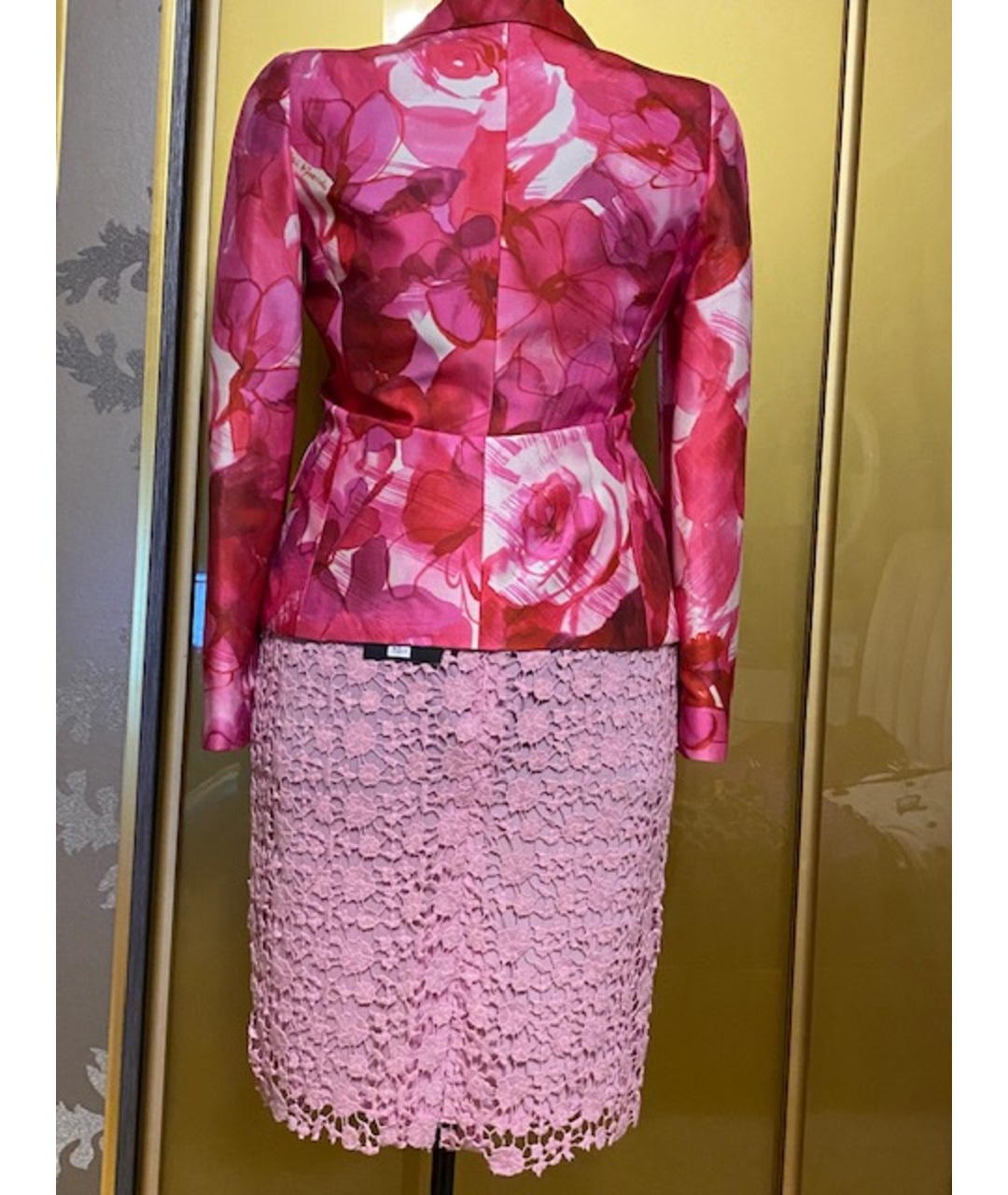 ROBERTO CAVALLI Розовый вискозный костюм с брюками, фото 2