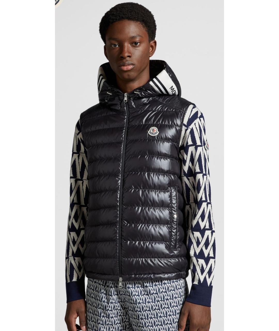 MONCLER Черный жилет, фото 3