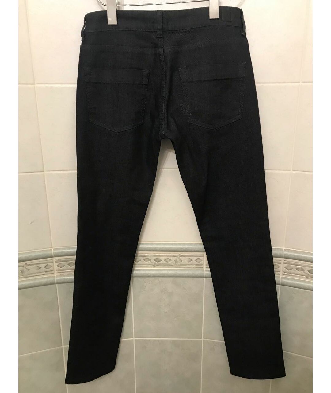 ALEXANDER MCQUEEN Черные хлопко-эластановые прямые джинсы, фото 2