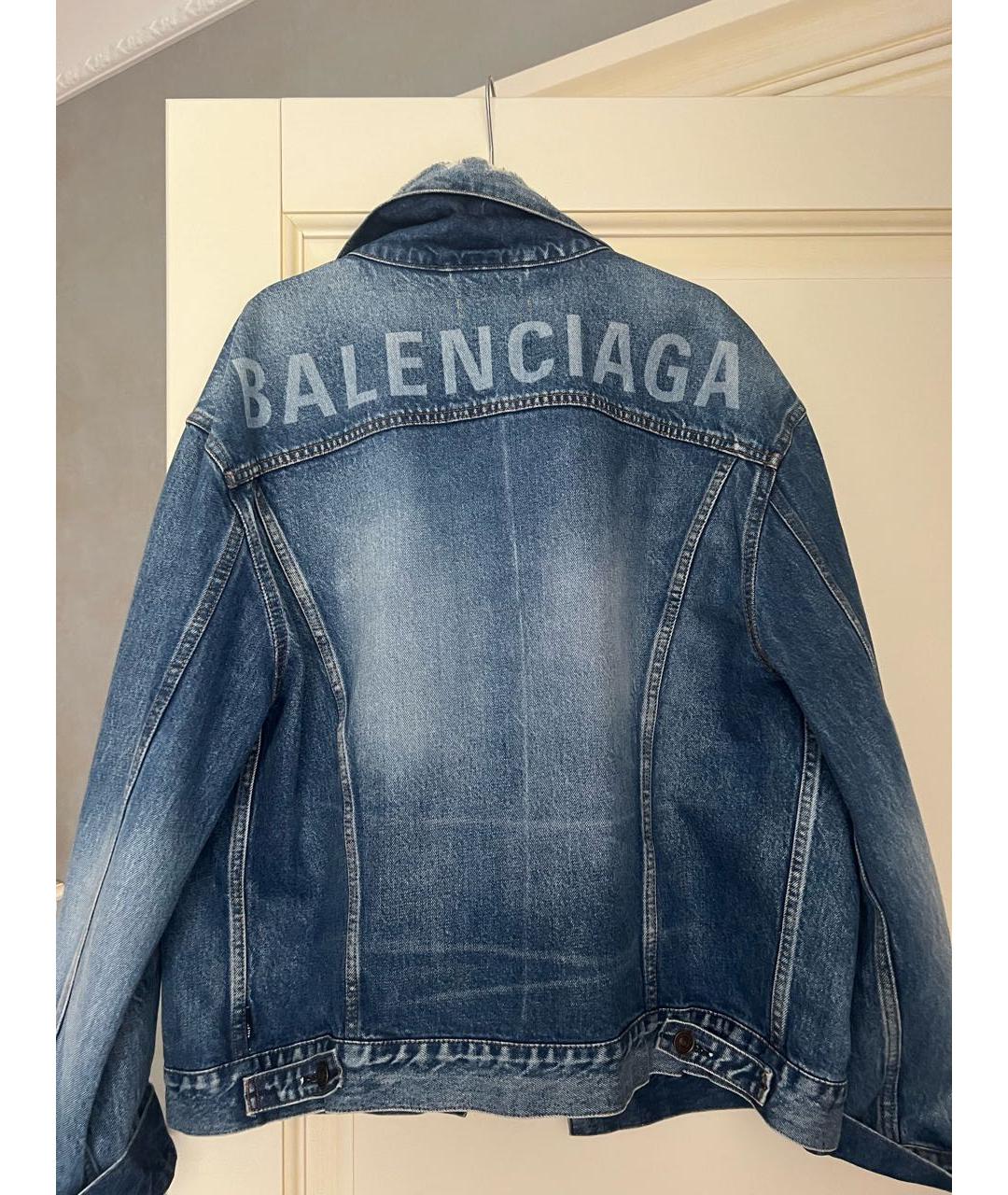 BALENCIAGA Синяя деним куртка, фото 2