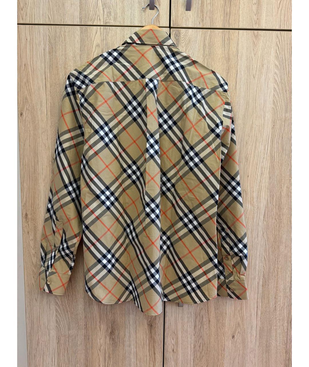 BURBERRY Бежевая хлопковая рубашка, фото 2