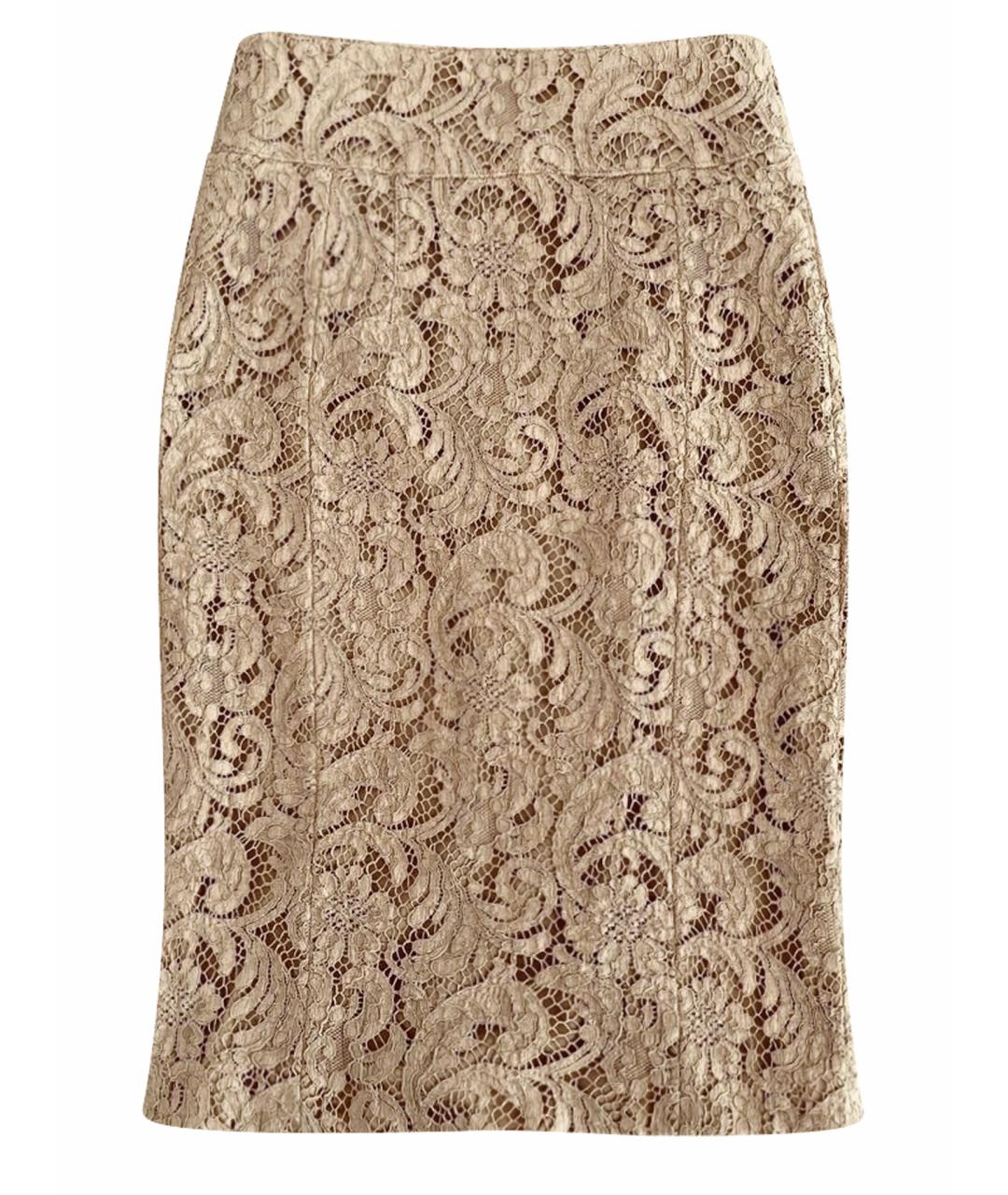 BURBERRY Бежевая юбка миди, фото 1