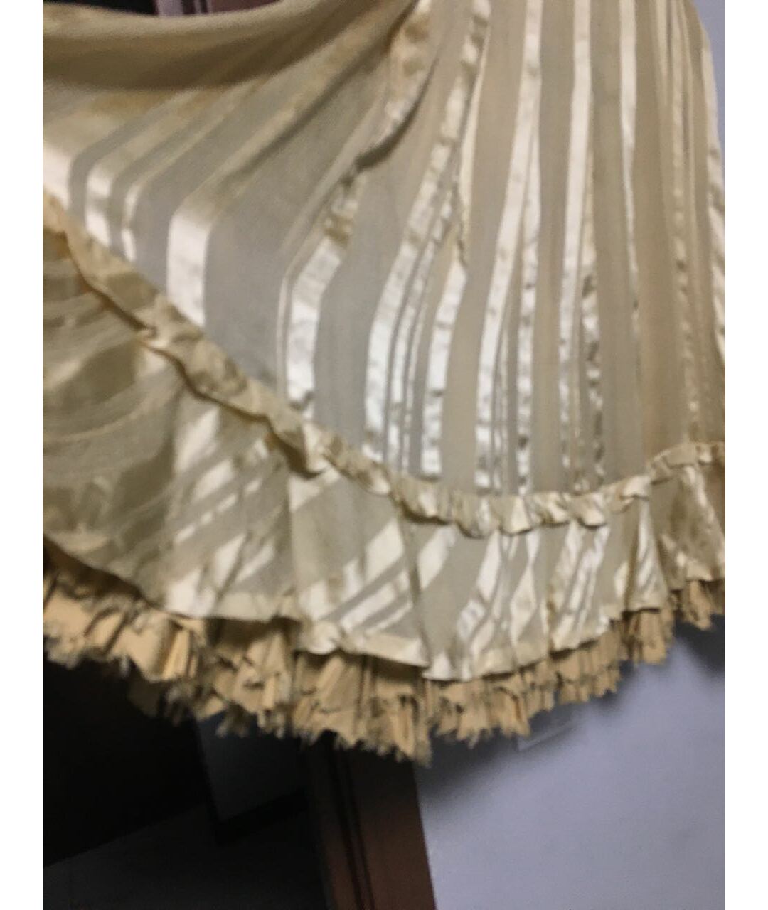 RALPH LAUREN Бежевая шелковая юбка миди, фото 8