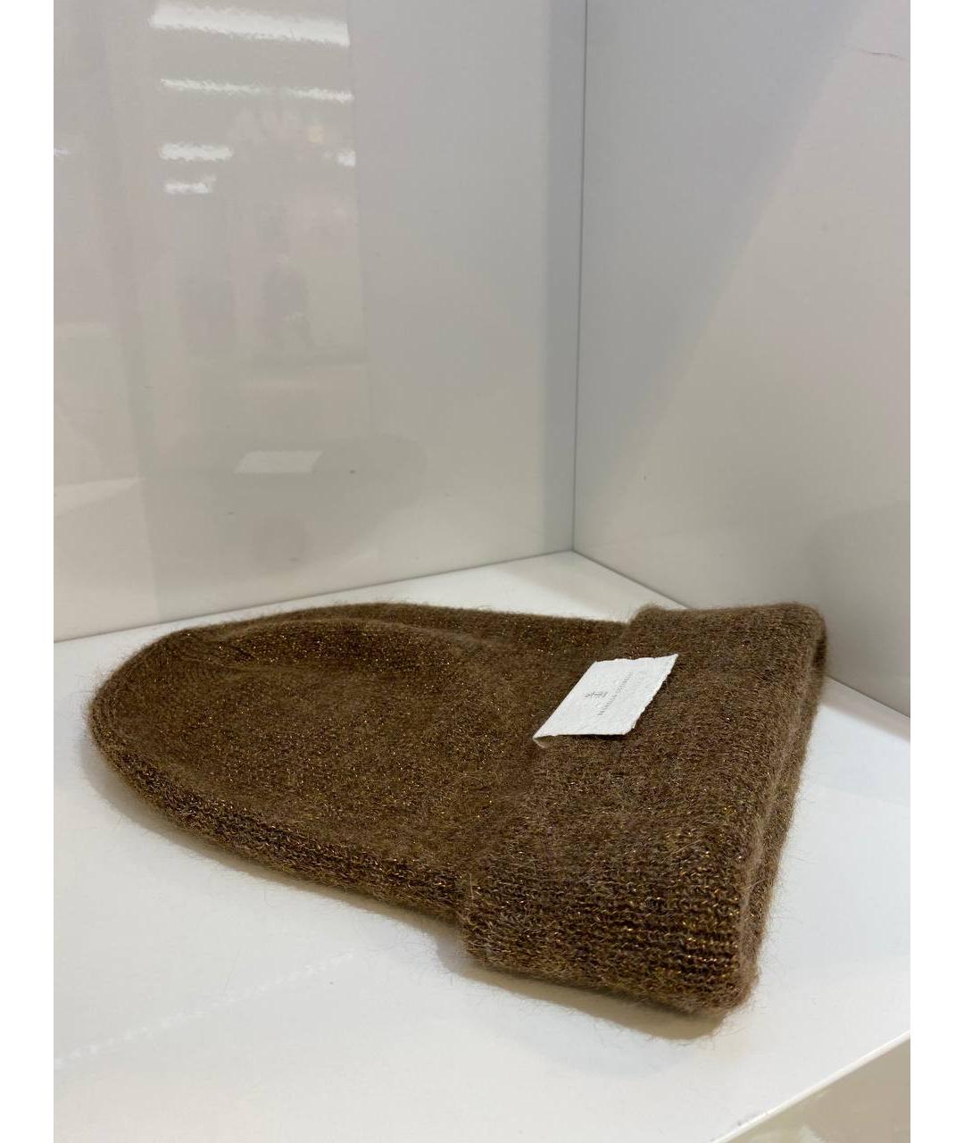 BRUNELLO CUCINELLI Коричневая шапка, фото 2