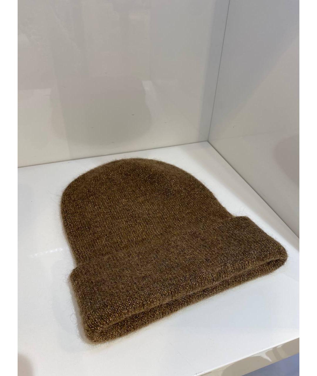 BRUNELLO CUCINELLI Коричневая шапка, фото 3