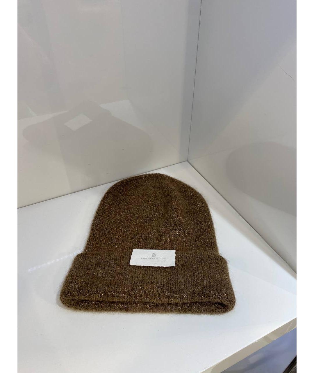 BRUNELLO CUCINELLI Коричневая шапка, фото 4