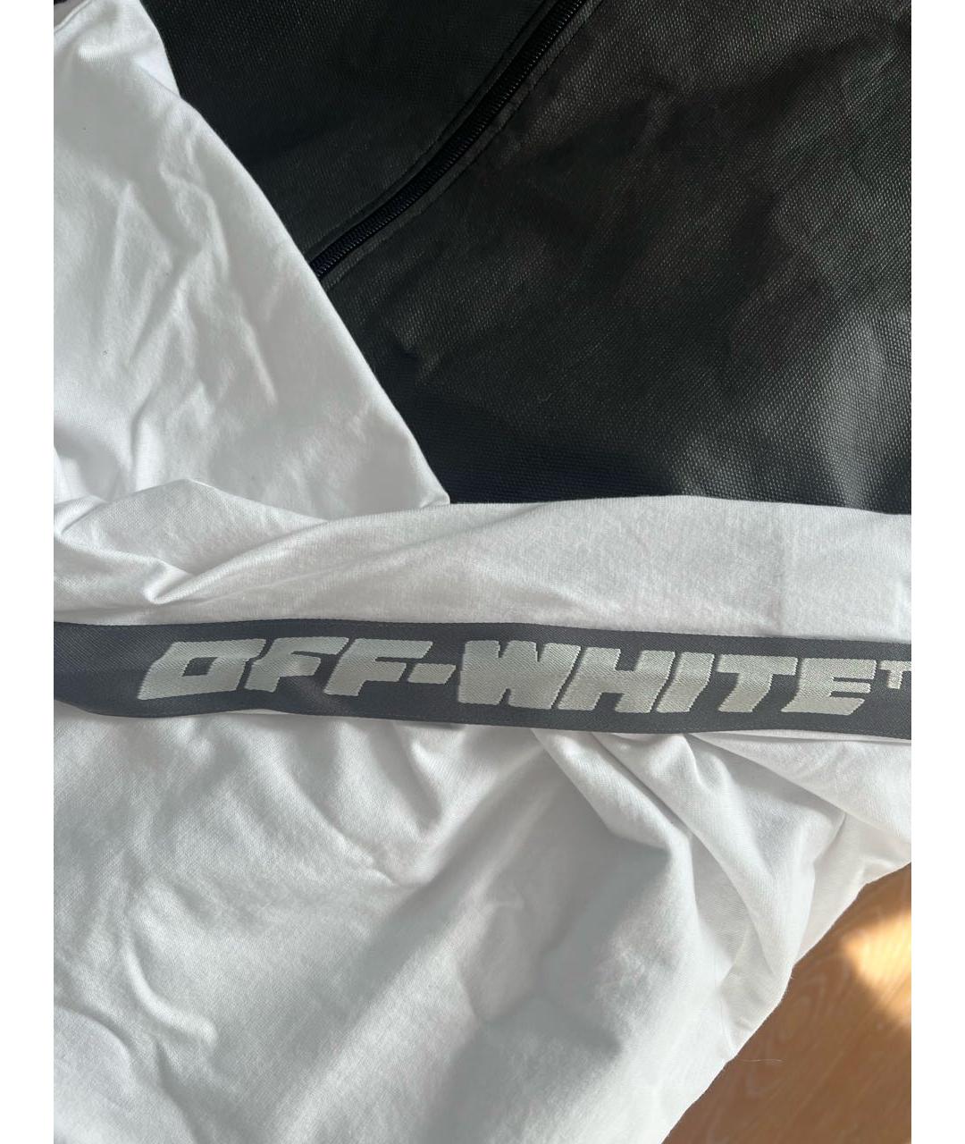 OFF-WHITE Белая хлопковая футболка, фото 5